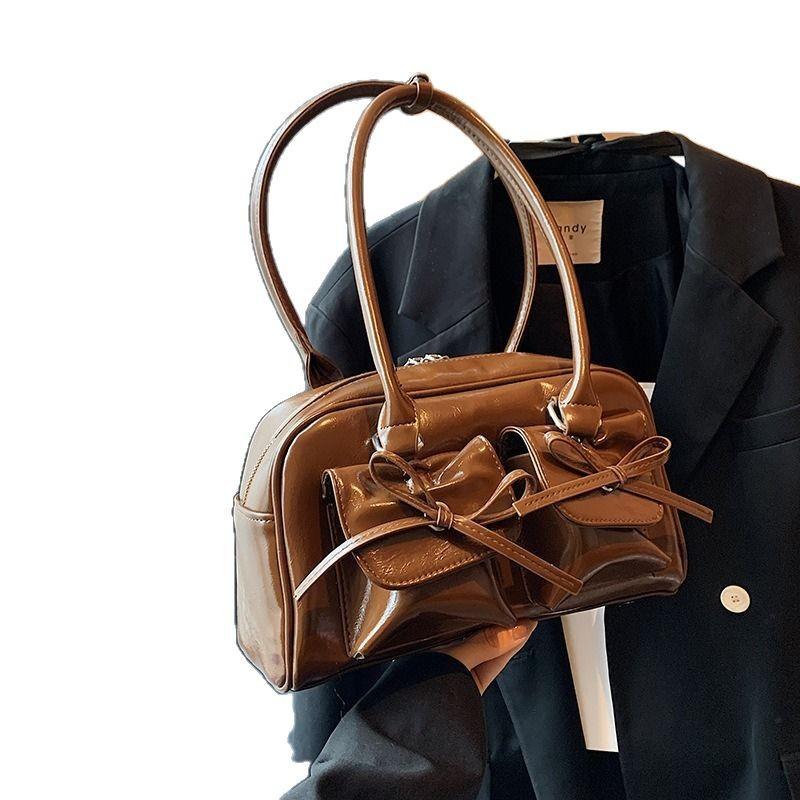 Niche High-Grade Shoulder Bag Good-looking Ballet Style Bow Autumn New Women's Bags Exquisite Fashion Messenger Bag