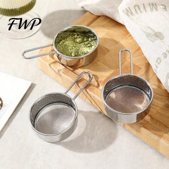Baking Flour Sifter Small Stainless Steel Fine Mesh Sieve for Cocoa Powder Handheld Sugar Egg Liquid Filter Home Kitchen
