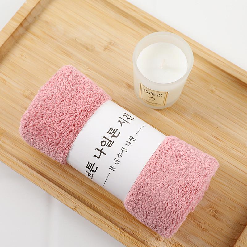 Plush Coral Fleece Towel 30x60cm Soft Absorbent Home Gift For Adults