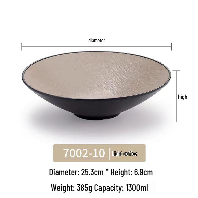 Melamine Japanese Conical Hat Bowl - Large Plastic Soup, Rice, and Noodle Bowl