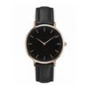 ACCELUMINA Unisex Wristwatch Fashion PU Leather Band Casual Style - Black