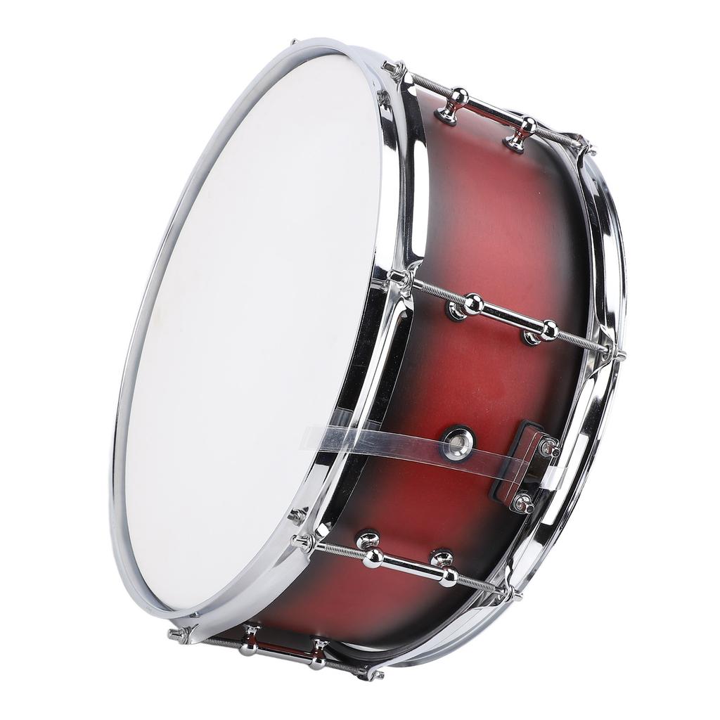 Snare Drum Kit 14in 8 Lug White PET Drumheads Drum with Strap and Drum Sticks for Adult Beginners Marching Band