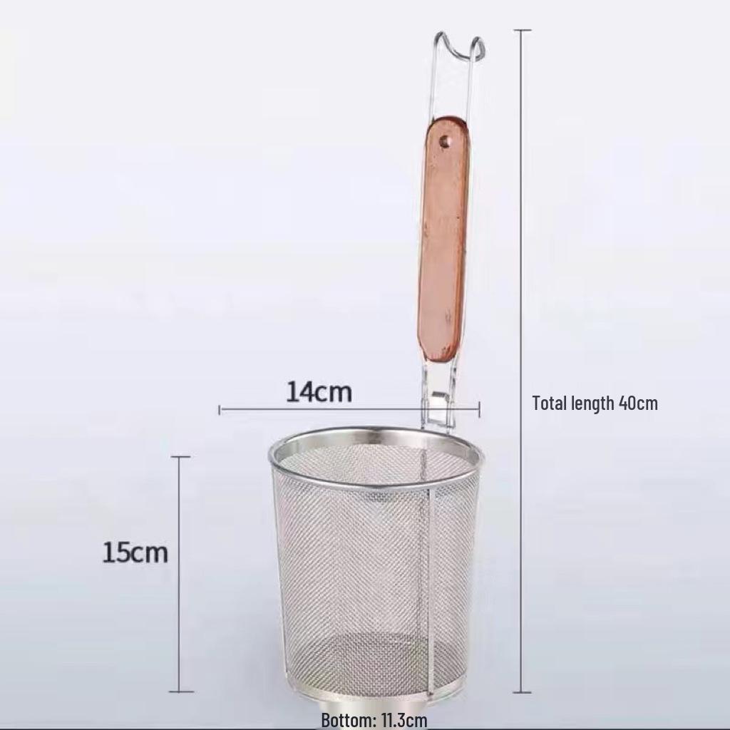 304 Stainless Steel Noodle Skimmer Ladle - Large Strainer for Mala Tang and Soup