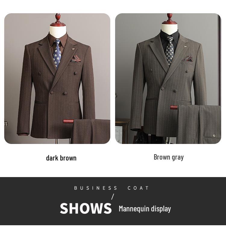 Hotel View Men's Spring 2025 British Business Suit - Three-Piece Set A311-SJT9997-P285