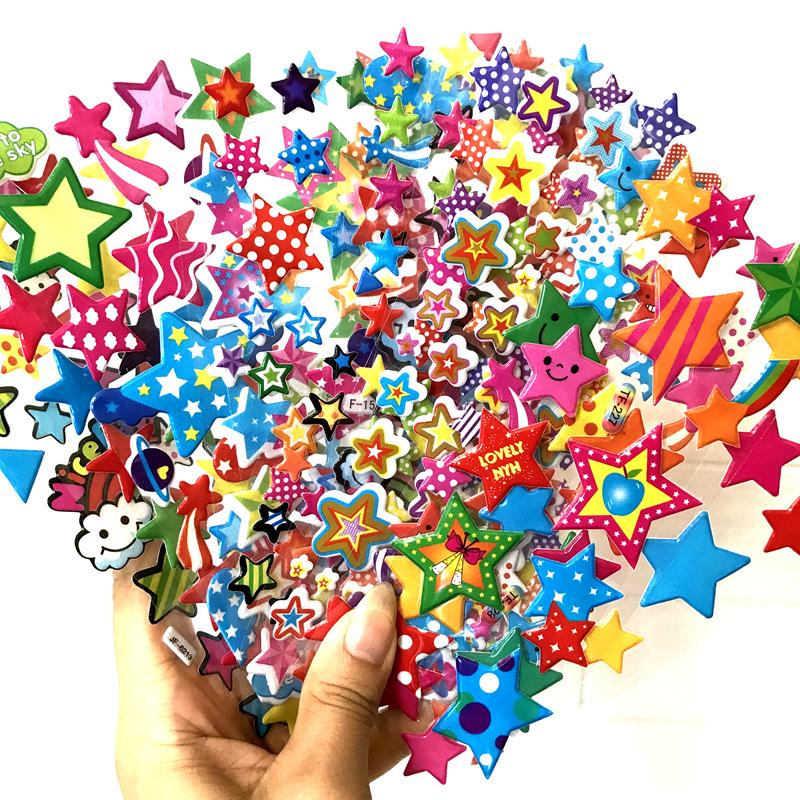 10sheets 3D Bubble Decorative Sticker Colorful Cartoon Cute Style Reusable Stickers for Birthday Christmas New Year Gift TMZ