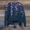 Women's Fashion Printed Long Sleeve Loose Round Neck Sweatshirt Top Fall