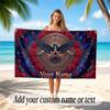 Rose Floral Theme Beach Towel Personalized Custom Name & Text Soft Quick Dry Beach Towel for Swimming Travel