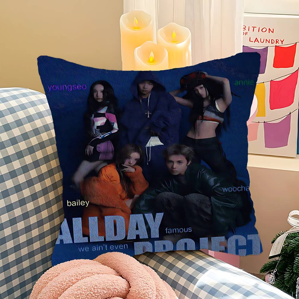 Kpop Hot A-ALLDAY P-PROJECT Personalized Picture Text Home Decorative Pillows Household Gifts 45x45cm