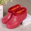 Womens Rain Boots Winter Waterproof Shoes Ankle Snow Boots Female Platform Thick-soled Plush Anti Slip Waterproof