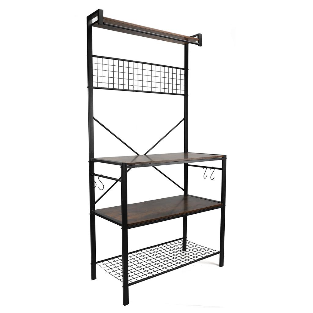 Layered Organizer Shelf Metal Frame Storage Shelving Unit Multi Layer Organizer Stand for Microwave