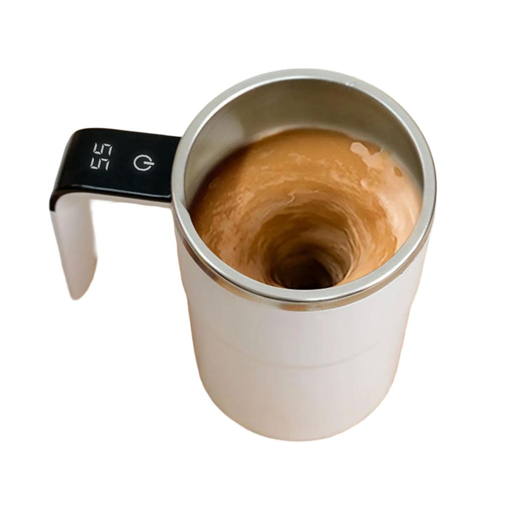 Automatisch rührende Kaffeetasse mit Edelstahlisolierung, USB-wiederaufladbare Tasse für Büro-, Heim- und Reisegebrauch