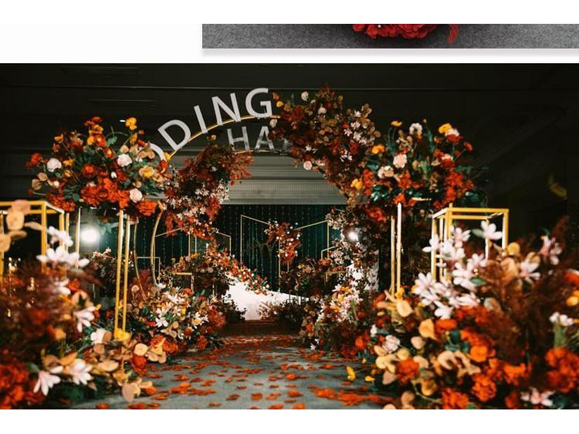 Large Eucalyptus Silk Flower Row for Wedding Table Decoration