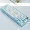 MAIMOOO Keycaps English/Russian XDA Ice Crystal Mint PBT Dye-Sub for DIY Layout Mechanical Keyboard Customize Key Cap