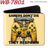 Game Controller Wallet Short Colorful Print Bifold Card Holder Portable Coin Purse Fun Gamer Gift 1pcs