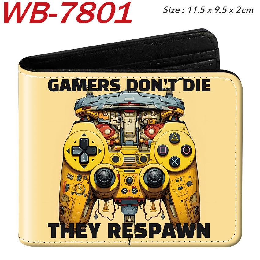 Game Controller Wallet Short Colorful Print Bifold Card Holder Portable Coin Purse Fun Gamer Gift 1pcs