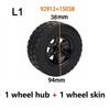 1Pcs Technical Tire & Wheel Hub Building Blocks Compatible with MOC Car Truck Parts