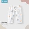 Youqi Baby Boys' High Waist Mosquito Repellent Pants, Open Crotch, 26-Pack, Spring/Autumn Wear.