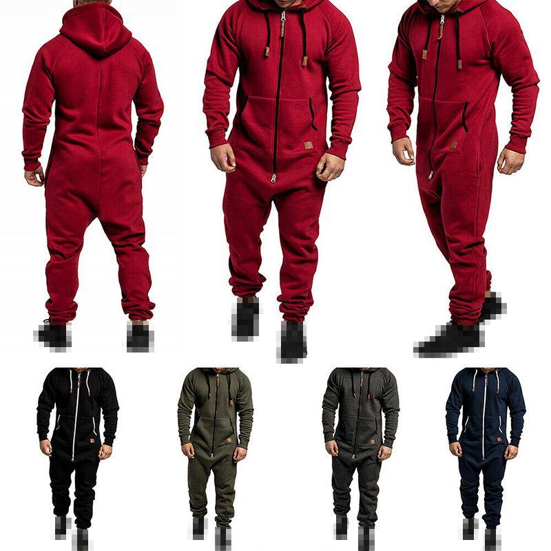 Luxurious Comfort Mens Tracksuit Jogging Hoodie Coat Pants One Piece Jumpsuit