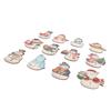 36PCS Xmas Snowmen Wood Ornaments Xmas Tree Hanging Decorations Crafts with Hemp Ropes for Winter Ho