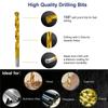 Straight Handle Twist Drill Bit High Speed Steel Titanium Plated 99pcs 1.5-10mm Drill Tool Set For Wood Plastic Alloy Drilling