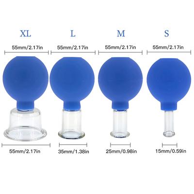 Rubber Massage Body Cups Vacuum Cupping Glasses Face Skin Lifting Body Facial Cups Anti Cellulite Chineses Cupping Therapy Tool