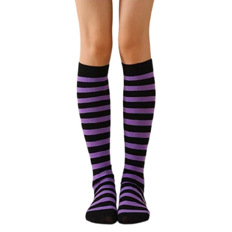 Stripe Knee Highs Socks Stripe Tube Socks Stockings Long Boot Socks for Daily Wear,Halloween Cosplay Party Costume
