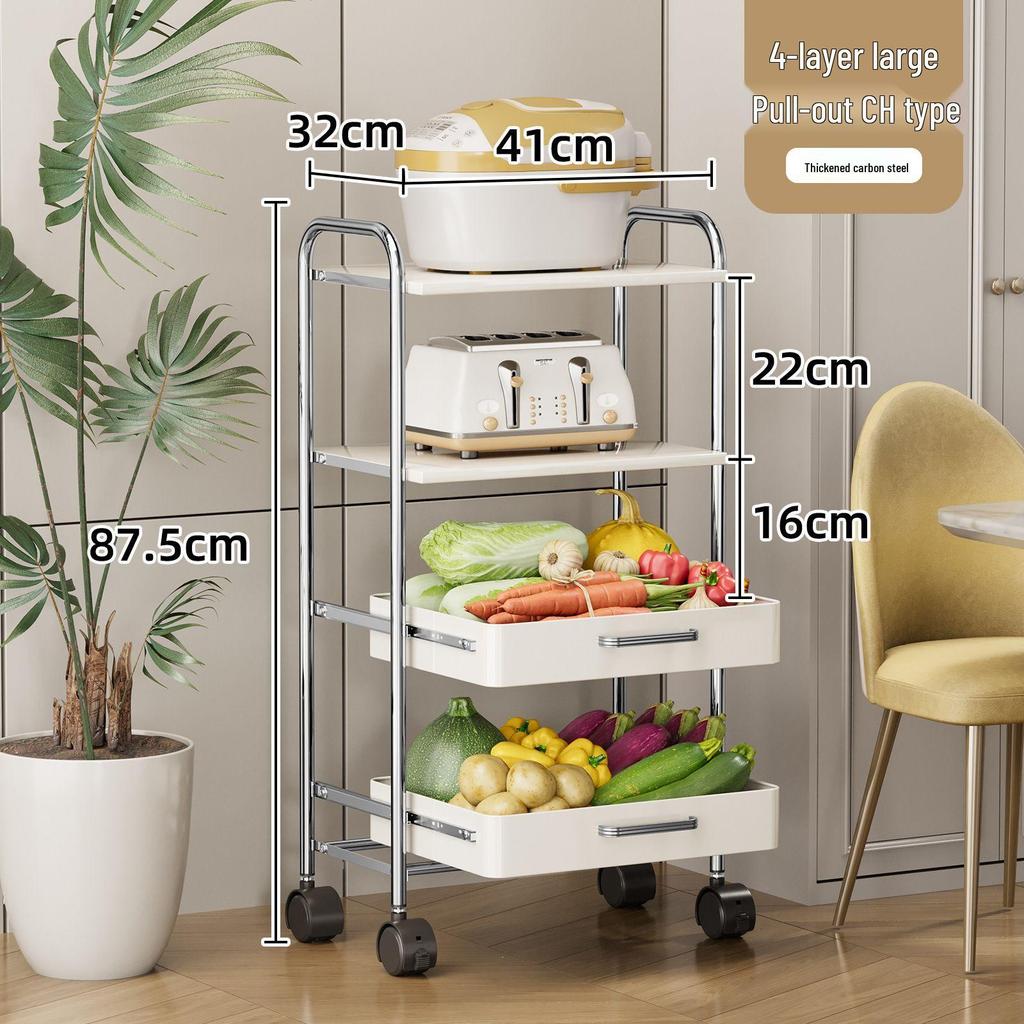 Stylish Multi-Layer Snack Storage Cart for Living Room and Kitchen