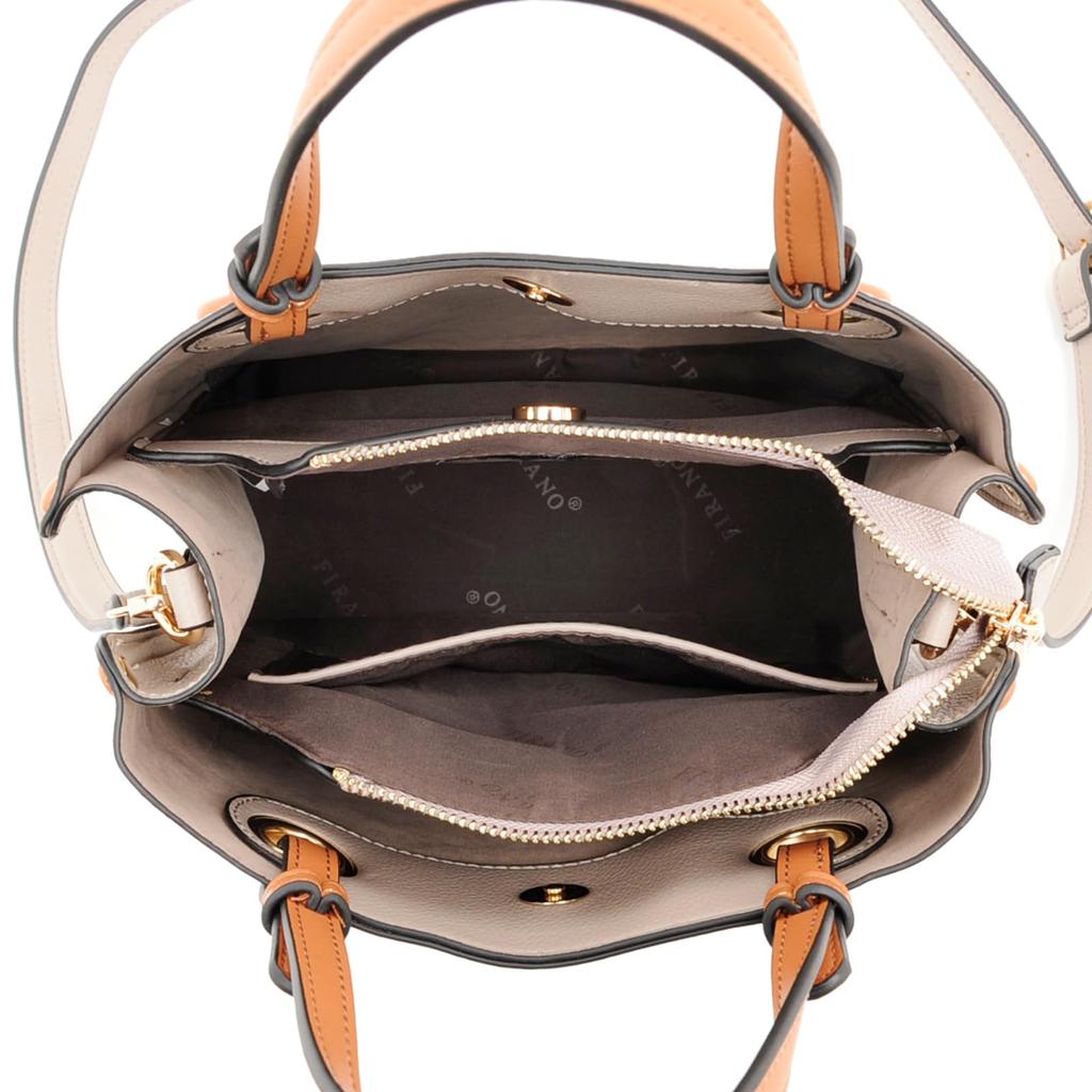 FIRANO 3-Part Casual Chic 2-Way Handbag for Women, 402290, Taupe