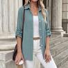 Women's Color Long Sleeve Button Down Shirt Loose Fit Casual Blouse for Fall