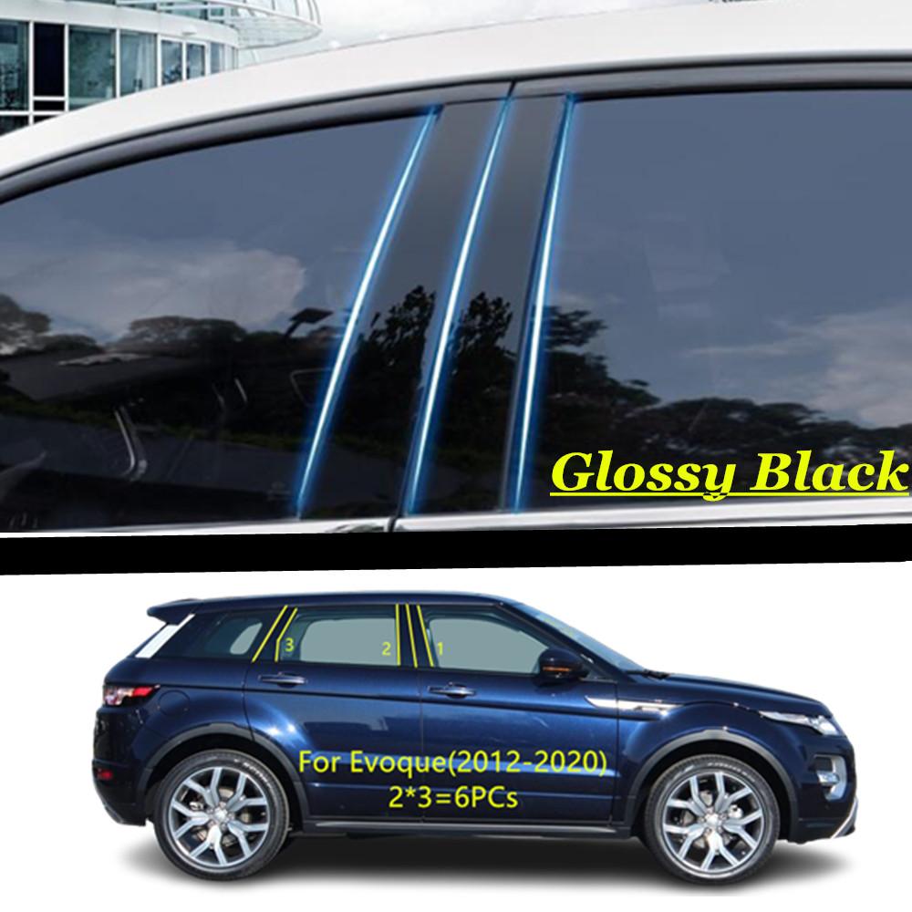 Car TPU/Glossy Mirror Pillar Post Cover For Land Rover Range Rover Evoque 2012-2024 Door Trim Window Molding Sticker Accessories