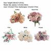 7 Forks Artificial Rose Flower DIY Accessories Multicolor Faux Peony Flower Photo Props Simulation Hydrangea Flower