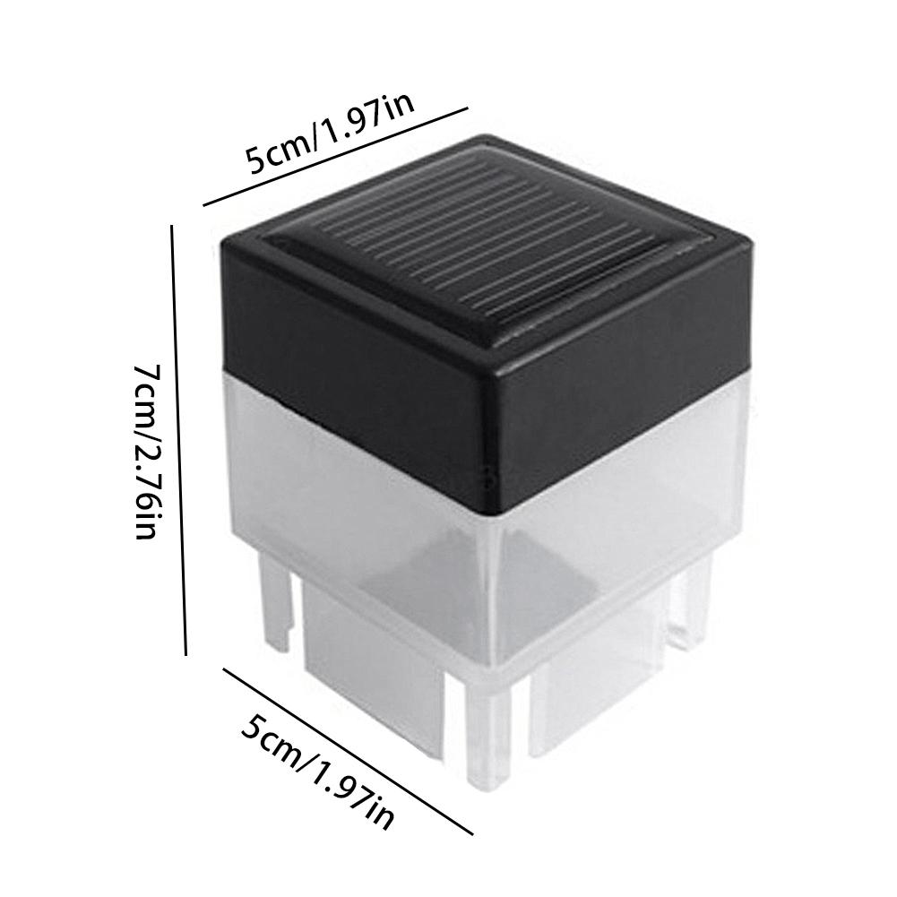 Solar Post Light Modern Fence Deck Lamp Auto On/Off Square Column Fixture Fence Pillar Lamp for Outside Garden Patio