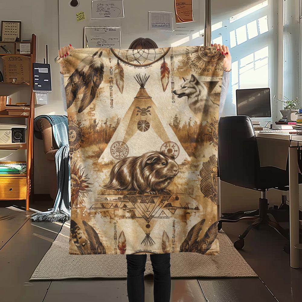 1PC Wild animals Print FlAannel Blanket, High quality Comfortable for All Seasons, Home Decor, Warmth and Comfort