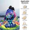 1 Stück Stitch-Druckdecke - Weiche Ganzjahresdecke für Wohnzimmer, Schlafzimmer, Reisen