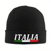 Custom Italy Flag Bonnet Hats Street Knit Hat For Women Unisex Winter Warm Italian Proud Skullies Beanies Caps