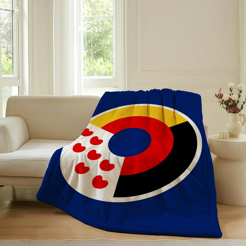 Nation flag Frisian flag Blanket For Sofa Office Bed Plane Travel Sleep Read Relax Camping Soft And Warm