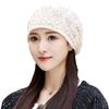 Summer Ladies Loose Fit Floral Pattern Cotton Polyester Hat With Waterdiamond Embellishments
