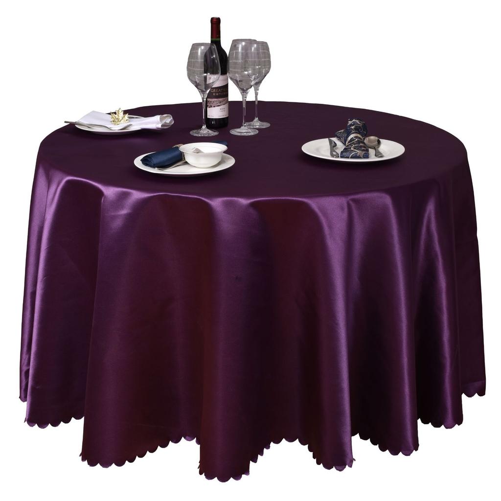 Hotel Tablecloth Satin Table Skirt Table Skirt, Neoclassical Style Restaurant Box Restaurant Round Table Cloth