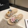 Flower Slippers Women's Summer Wear Non-slip Thick-bottomed Cool Slippers Holiday Beach Cool Slippers Women's 2025 Summer New