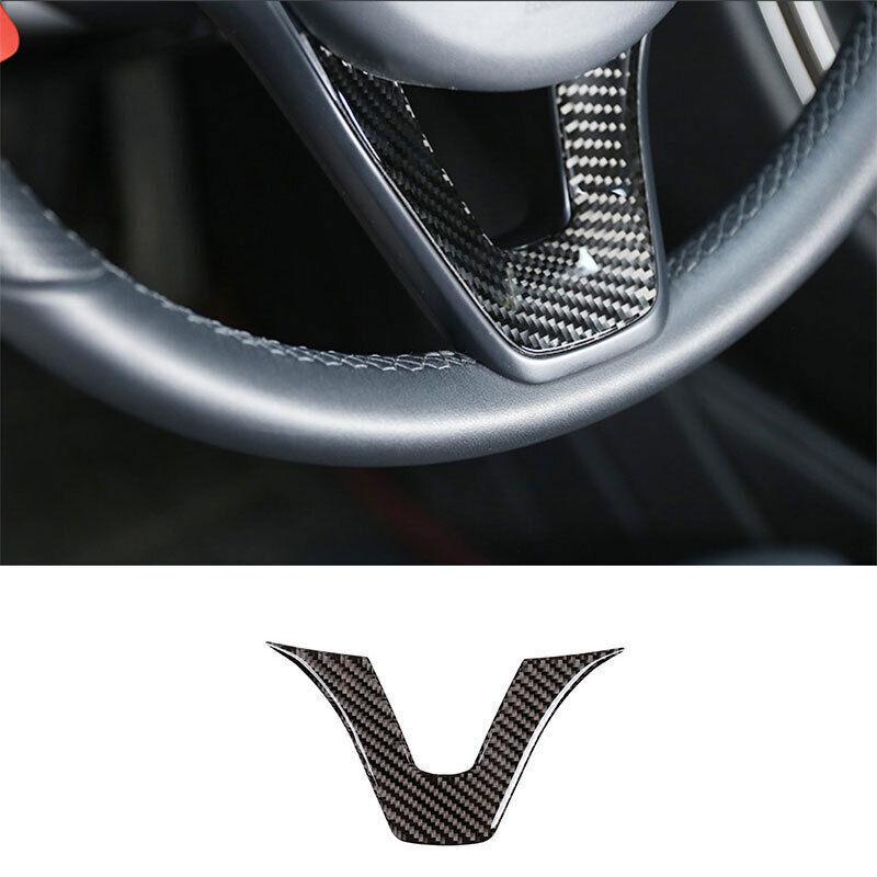 Steering Wheel Sheet Cover Trim Fit For Benz V-Class 2017- Real Carbon Fiber