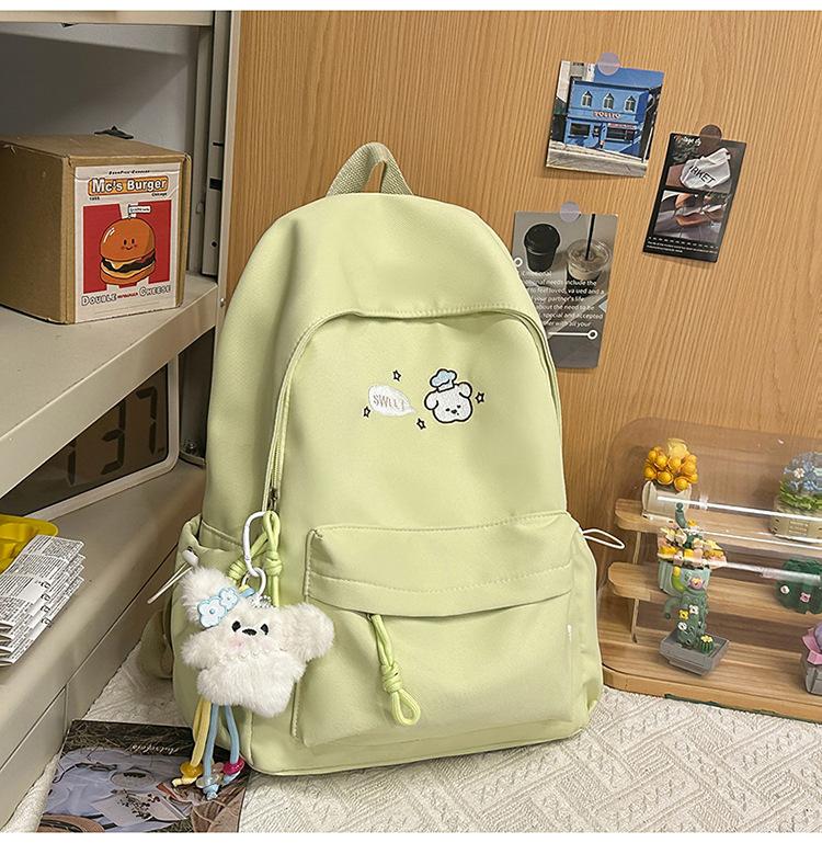 Schoolbag Female Japanese Cute Cartoon Kitten Soft Girl College Style Backpack Mori Candy Color Large Capacity Backpack