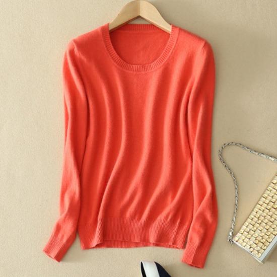 GMXIA Women's Knitted Sweater for Autumn and Winter, O-neck Slimming Sweater, Short and Large-sized Pullover Base Layer