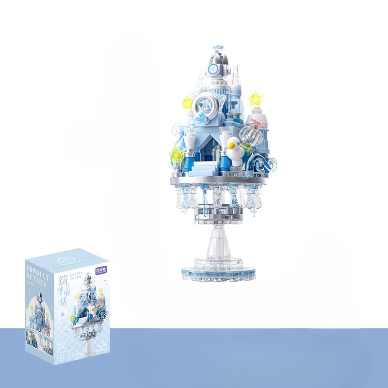 

Серия «Замок сказки мечты» Декоративные украшения Игрушки-головоломки из микрочастиц Подарки на день рождения для девочек 11.5*5.5*6.8cm