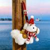 Cute New Year Scarf Horse Bag Charm Keychain Car Ornament With Hanging Rope