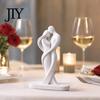 Abstract Human Body Art Statue Statue, Female Figurine Embracing Love Sculpture, 3D One-Piece Molding Versatile Home Decor Shape for Living