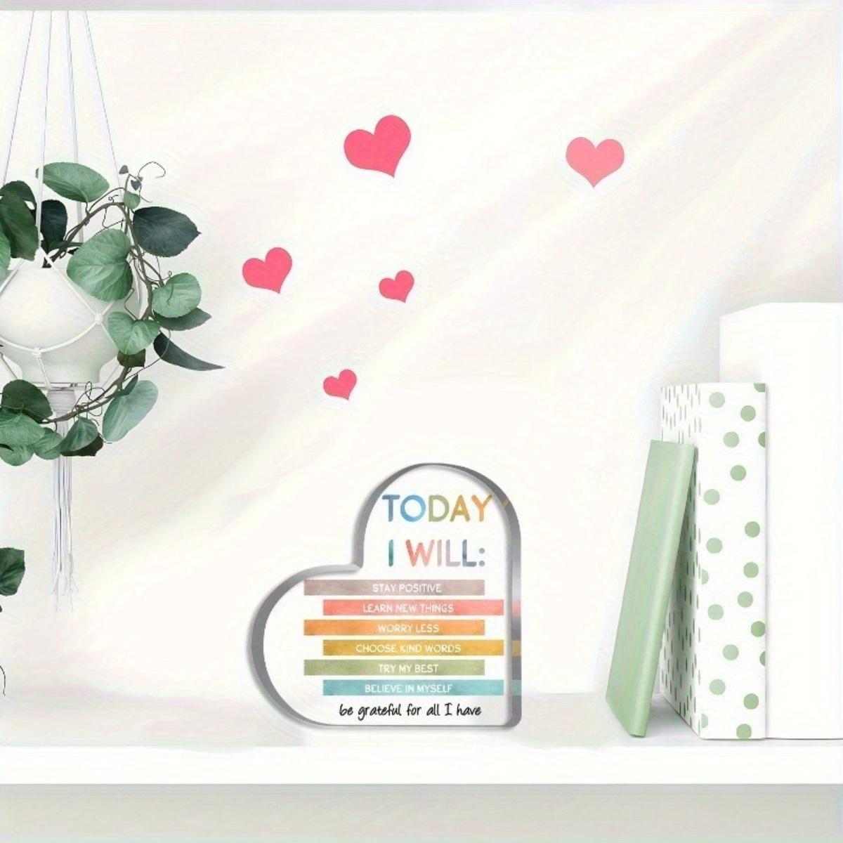 

Modern Acrylic Positive Affirmation Sign - Inspirational Desk Decor with Motivational Phrases, Colorful Gradient Design, Nurseries, Home Desk Living 10*10cm