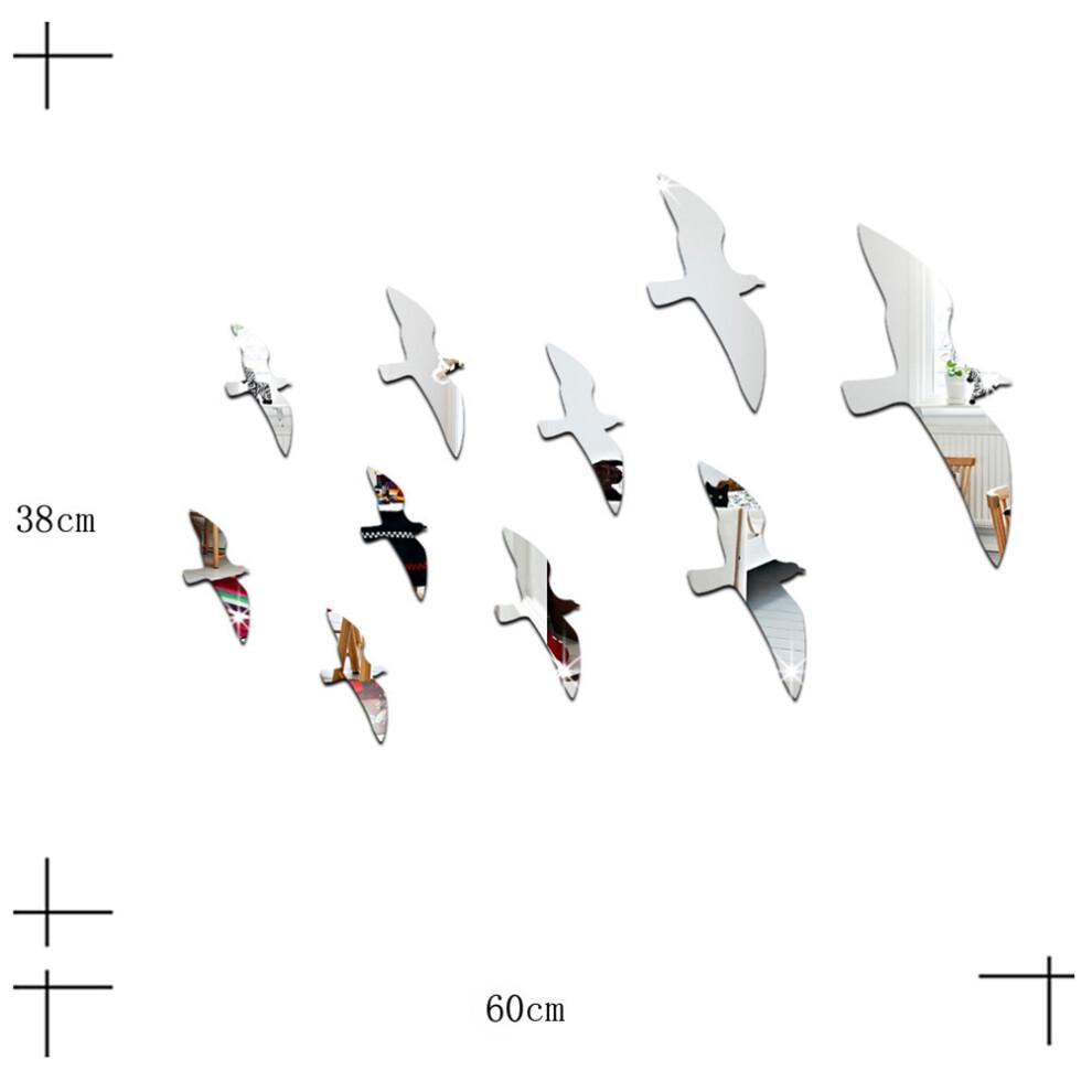 2 Removable Wall Sticker Sets, Bird Pattern, Wall Decoration
