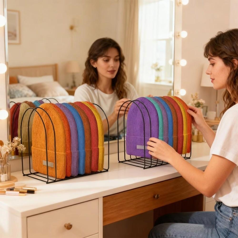 Iron Wire Beanie Display Rack Prevent Fold Damage Knitted Cap Holder Tabletop Display