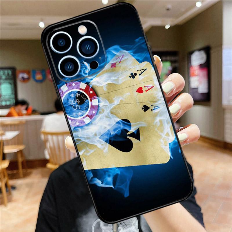 Spades Poker Play Cards Ace Art Phone Case For iPhone 11 12 13 14 16 15 Pro Max Mini XS X XR 7 8 Plus Soft Cover Shell