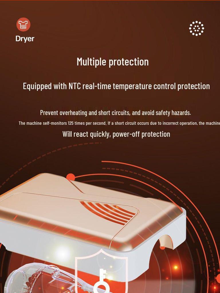 Multi-Functional German-Style Warm Air Dryer for Shoes, Clothes, Quilts - Ideal for Home, Baby, Dormitory Use